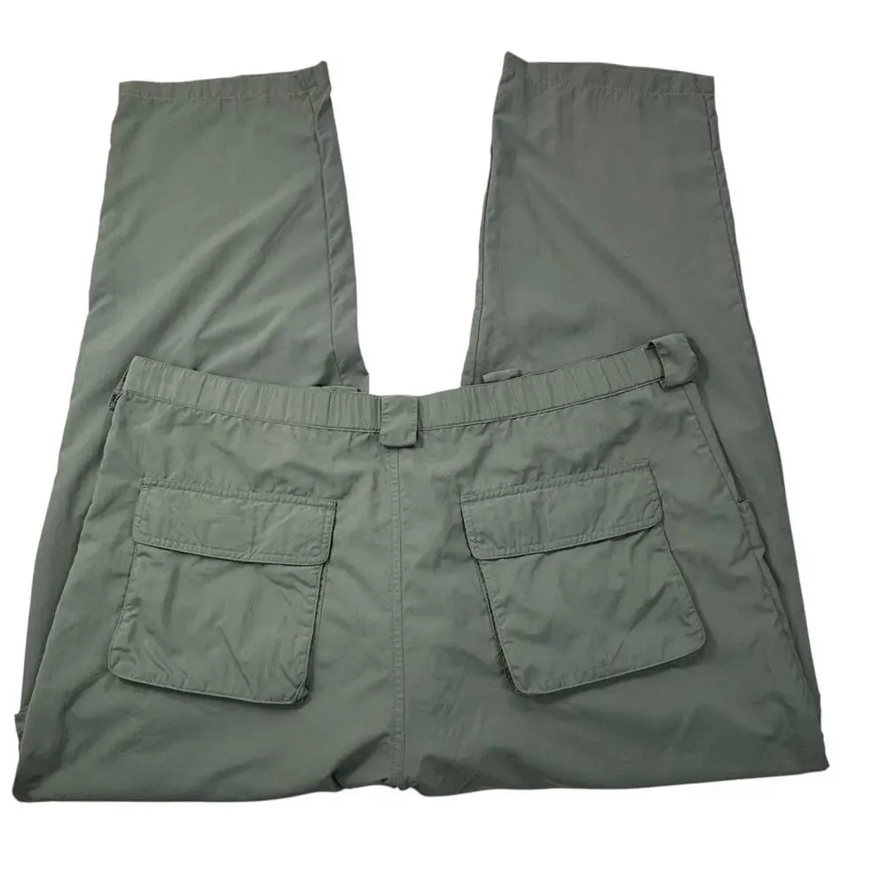Cabelas Guidewear Convertible Zip Off Pants Men XL Green Fishing Camping Hiking‎
